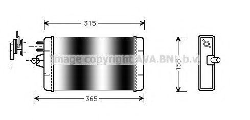 PRASCO LC6024 Heat Exchanger, interior heating